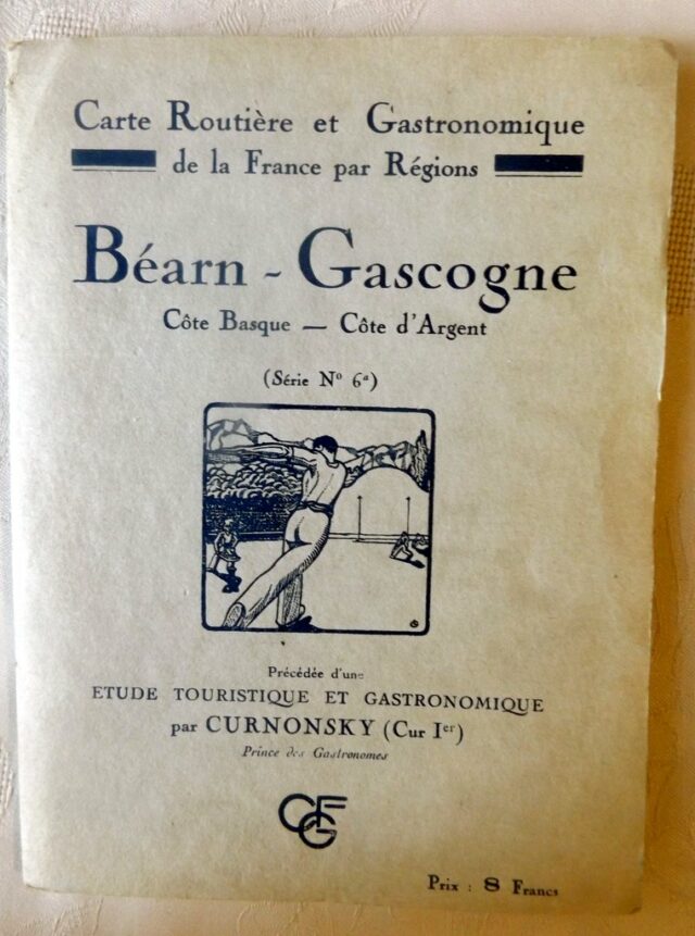 CURNONSKY (présenté par) : "Carte routière et gastronomique de la France par Régions. n° 6a : Béarn - Gascogne - Côte Basque - Côte d'Argent."