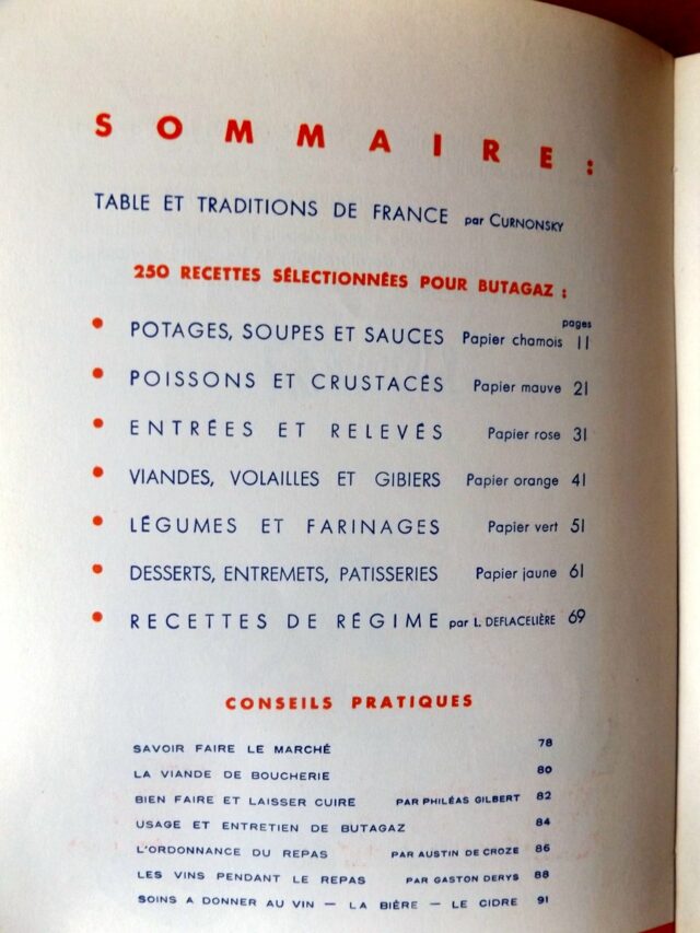 CURNONSKY  -  BOUILLARD, Paul  -  AUSTIN de CROZE  -  TENDRET, Lucien  -  MONTAGNE, Prosper  -  DERYS, Gaston. : « La bonne vie ! 250 recettes familiales et quelques conseils pratiques. » – Image 2
