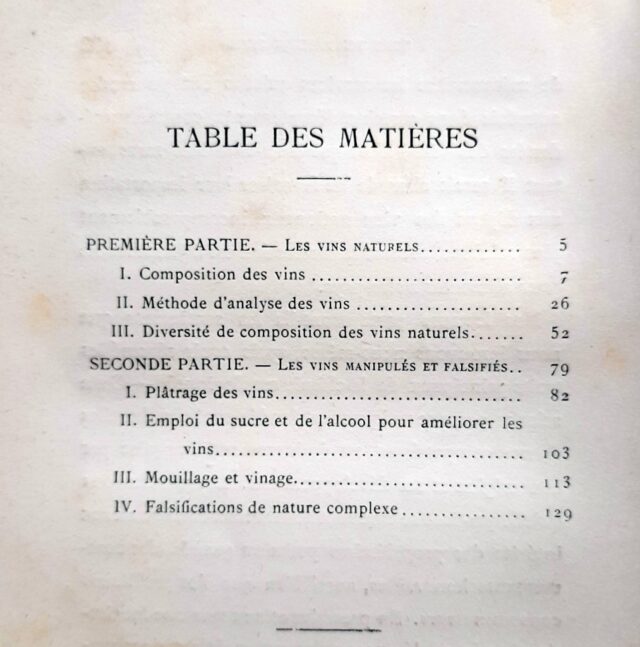 SAPORTA, Antoine de : «  La Chimie des Vins. Les vins naturels, les vins manipulés et falsifiés. – Image 2