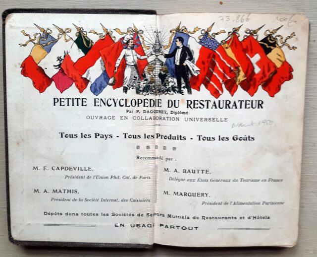 DAGOURET, Pierre : « Petite encyclopédie du restaurateur (en collaboration universelle).  »  – Image 4