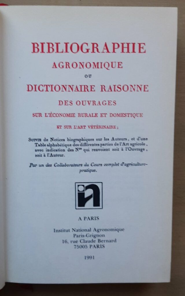 bibliographie agronomique
