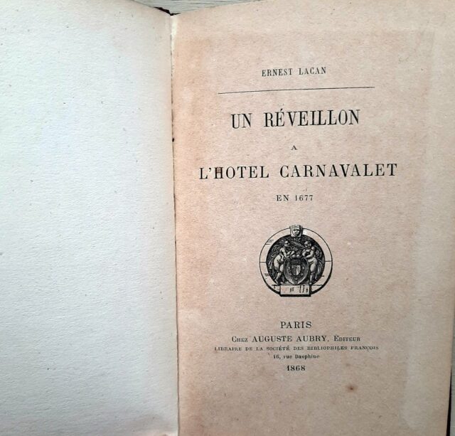 LACAN, Ernest : "Un réveillon à l'Hôtel Carnavalet en 1677." – Image 2