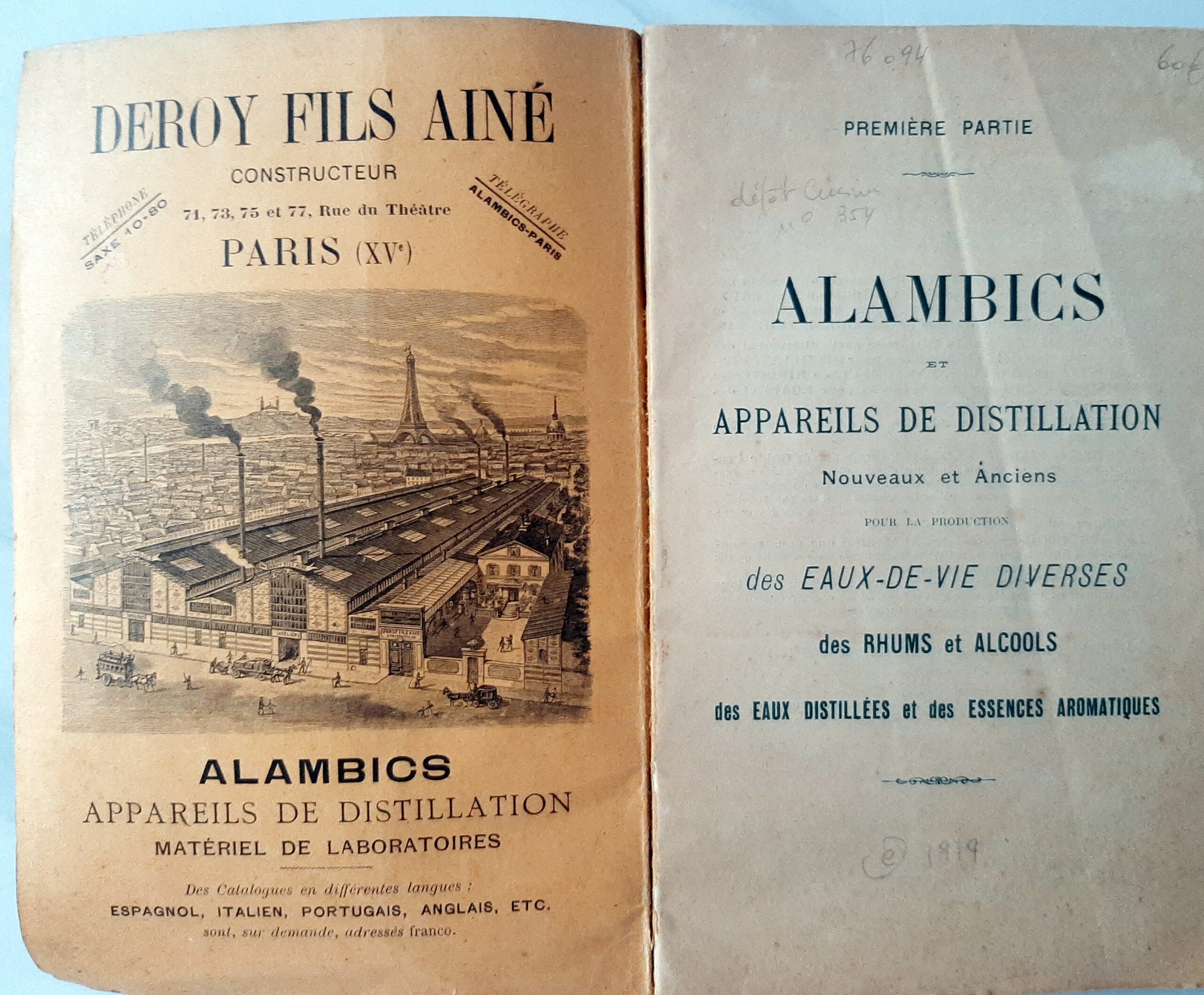 DEROY Fils Aîné – “Catalogue Général H. Alambics, appareils de distillation, matériel de laboratoires.” – Image 2