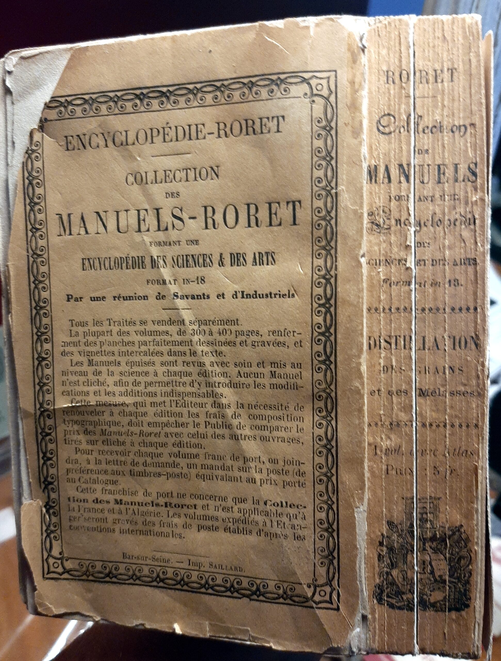 PEYRE, F. - LARBALETRIER, Albert : « Nouveau manuel complet de la distillation des grains traitant de la composition chimique des grains propres à fournir..."